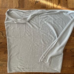 Lexi York women’s silver metallic thread poncho